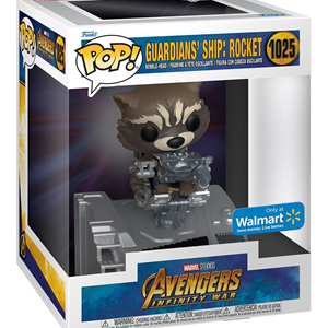 اسباب بازی اکشن فیگور اسپشیال 9 سانتی فانکو پاپ راکت راکون با سفینه نگهبانان مدل Funko POP - Marvel - Avengers Infinity War - Guardians Ship Rocket - Bobble Head - Exclusive _اسباب بازی اکشن فیگور